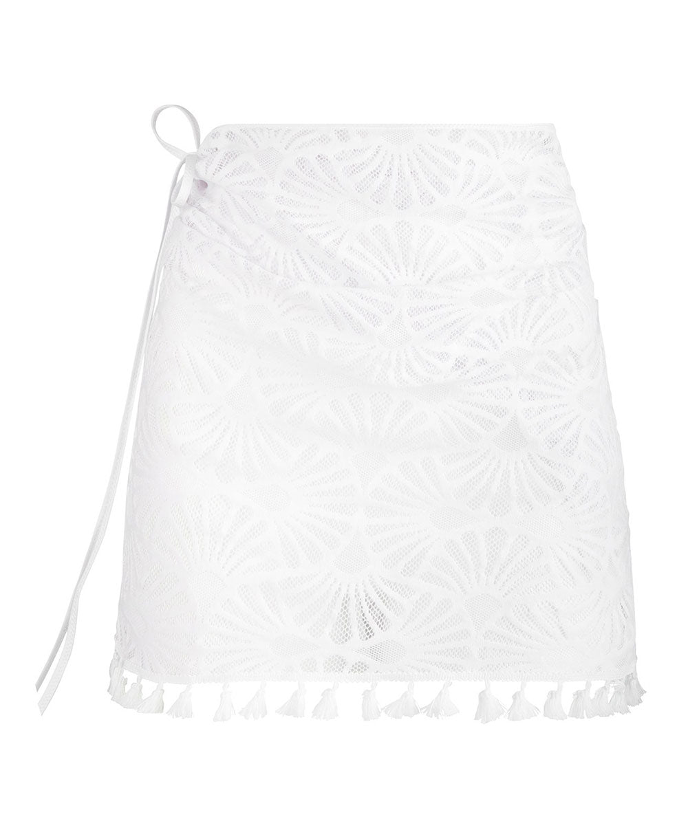 Paréo court d'été La Muse Dentelle blanc Antigel Bain ESB6106-BL 10