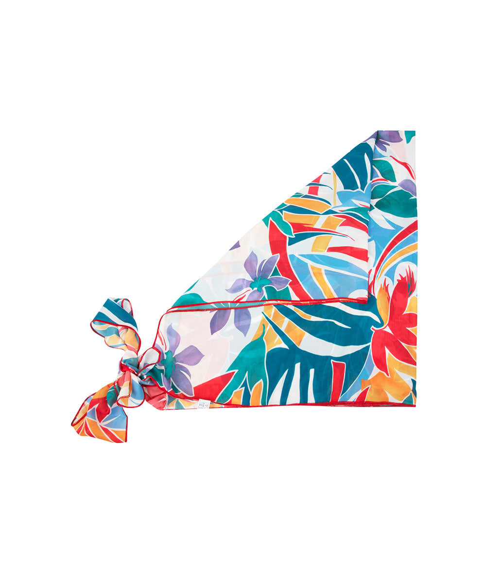 Paréo de plage La Flaneuse papiers découpés multicolore Antigel Bain ESB6067-PD 100