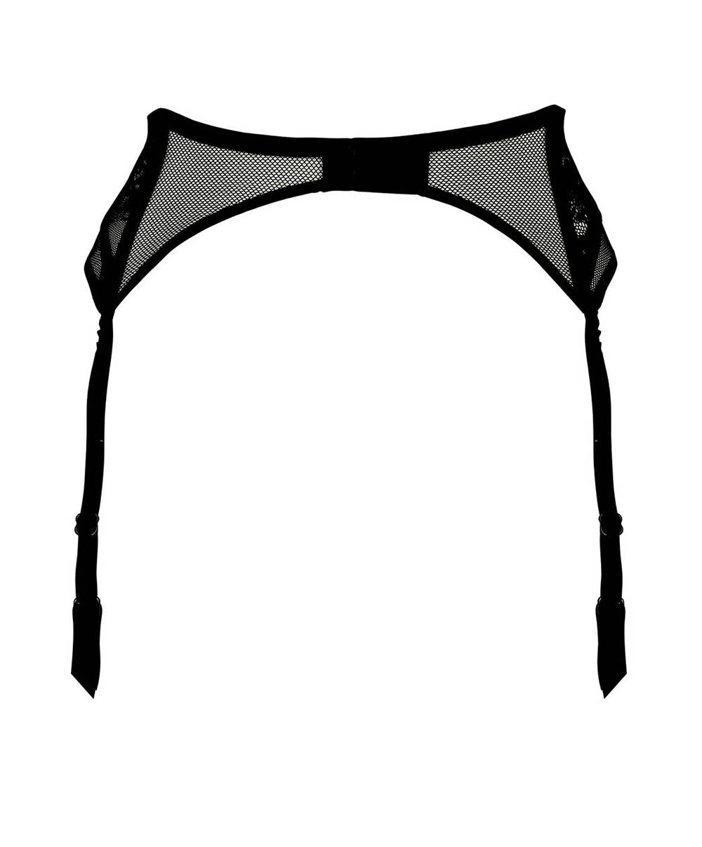 Porte-jarretelles Résille lotus Noir lilas Lise Charmel ACG4725-NL