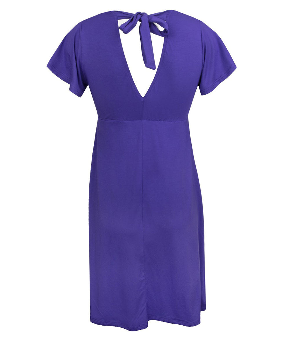 Robe d'été manche courte La Chiquissima purple Antigel Bain ESB1514-MP 10