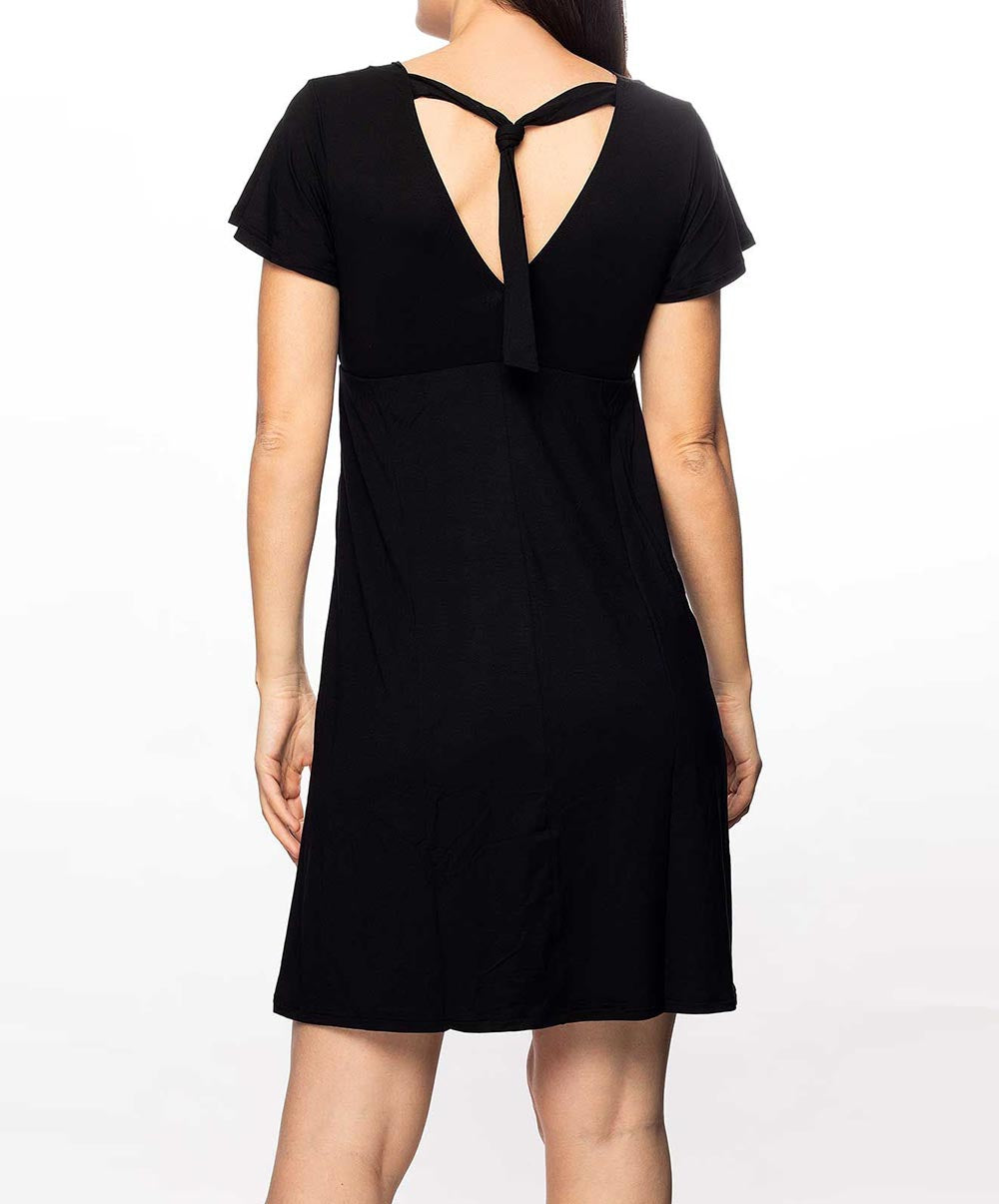 Robe d'été manche courte La Chiquissima noir Antigel Bain ESB1514-NO 2