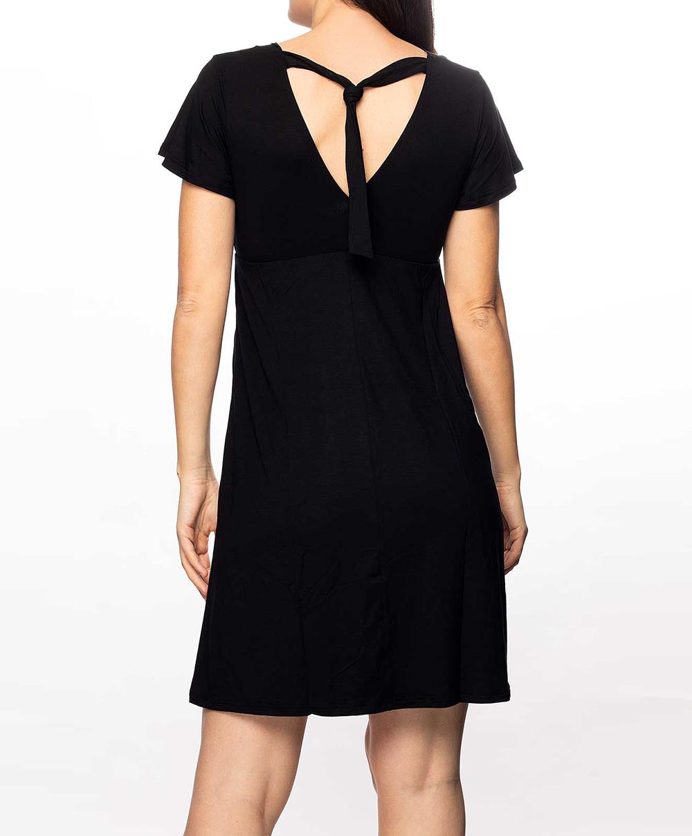 Robe d'été manche courte La Chiquissima noir Antigel Bain ESB1514-NO 2