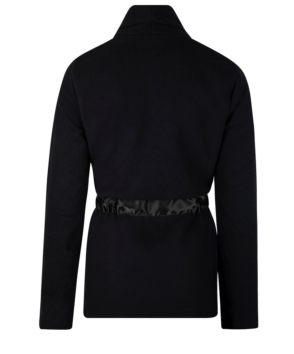 Robe de chambre polaire courte Antigel de Lise Charmel Simply Perfect noir polaire ENA6206-NP