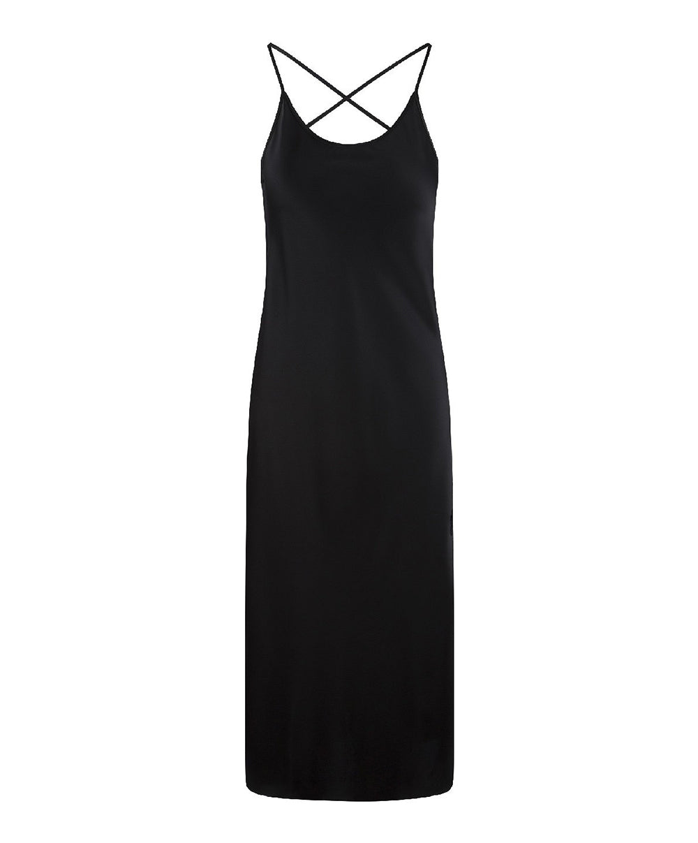 Robe de nuit longue dos nu noire Lingadore Lingadore nightwear 7507LD-02-NOIR