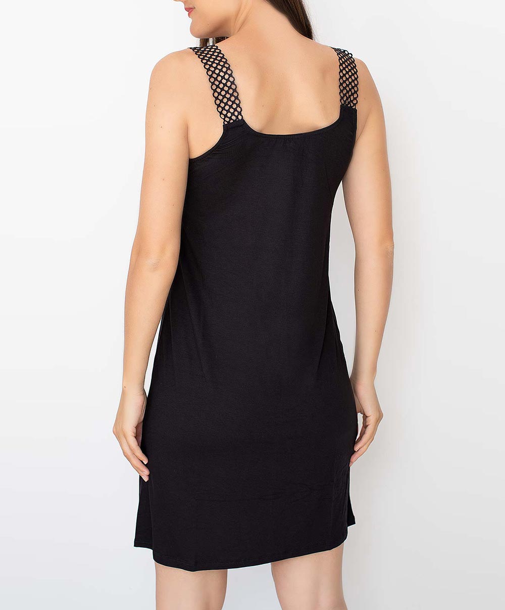 Robe de plage La Double Mix noir Antigel Bain ESA1050-NO face