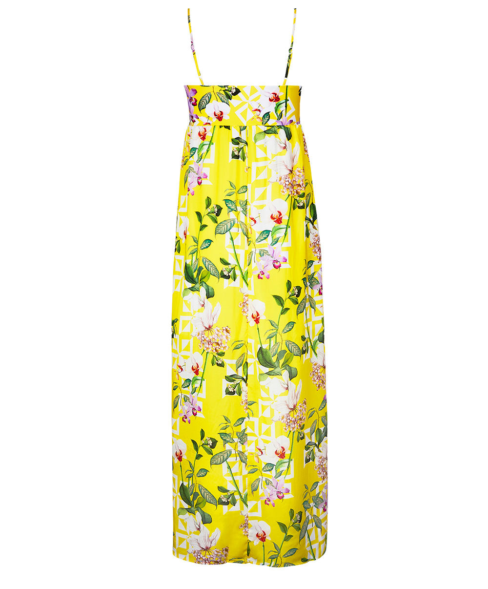 Robe de plage longue Lise Charmel bain Jardin Délice soleil jaune ASB1178-SD