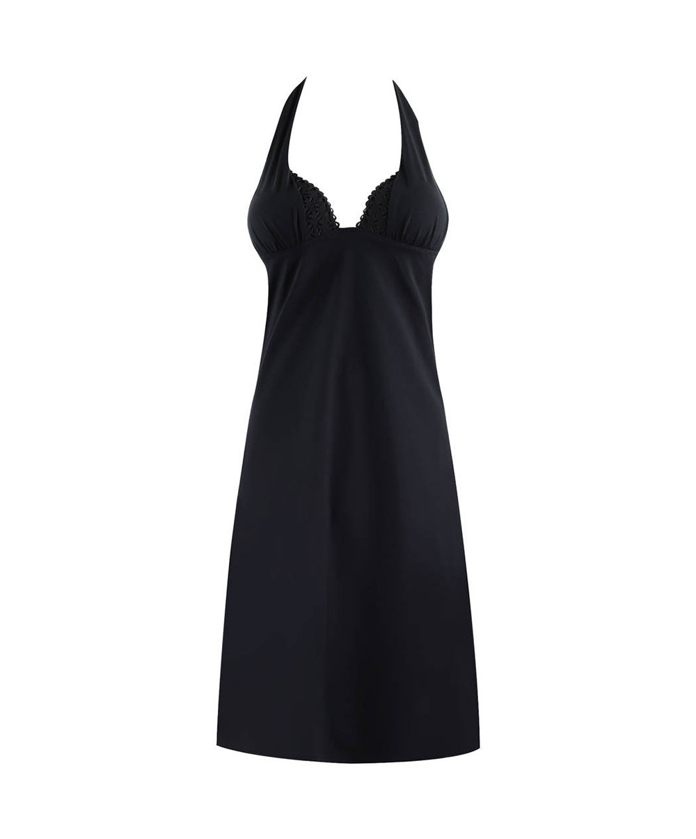Robe de plage tour de cou Lise Charmel bain Ajourage Couture noir ASA1015-NO 7