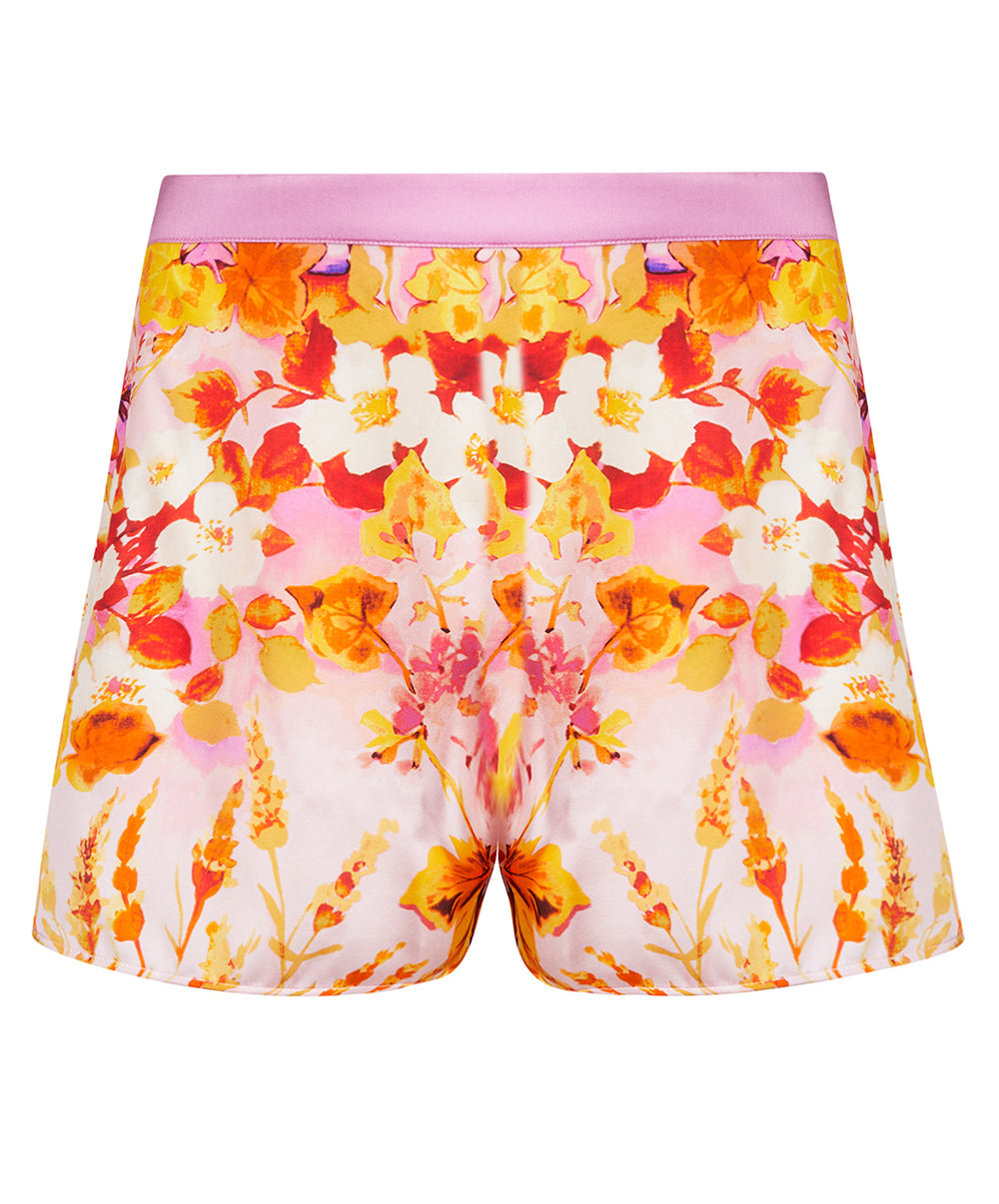 Short en soie Lise Charmel Jardins de Lumière bouquet multicolore ALH0149-BL