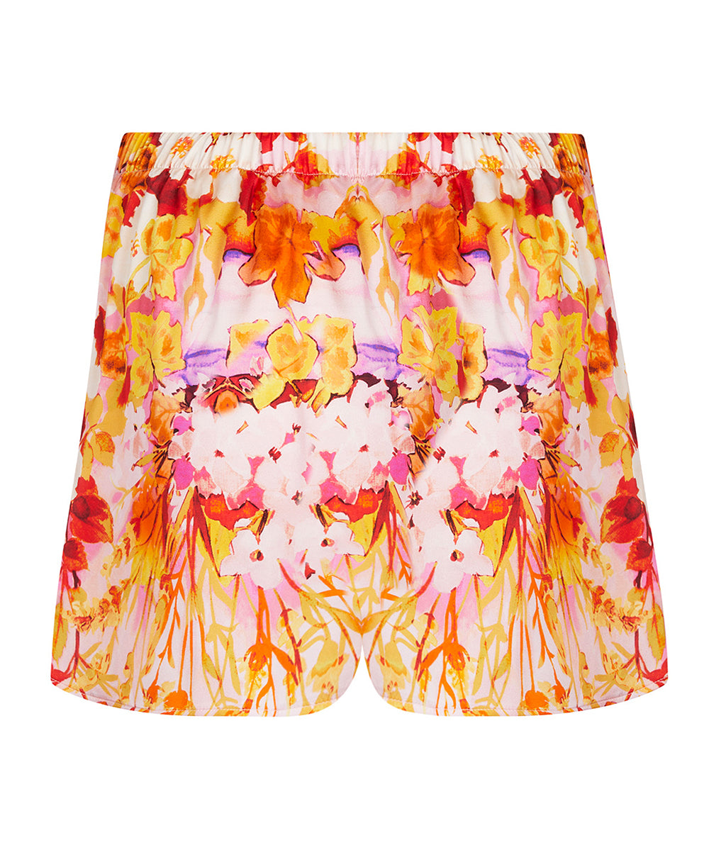 Short en soie Lise Charmel Jardins de Lumière bouquet multicolore ALH0149-BL