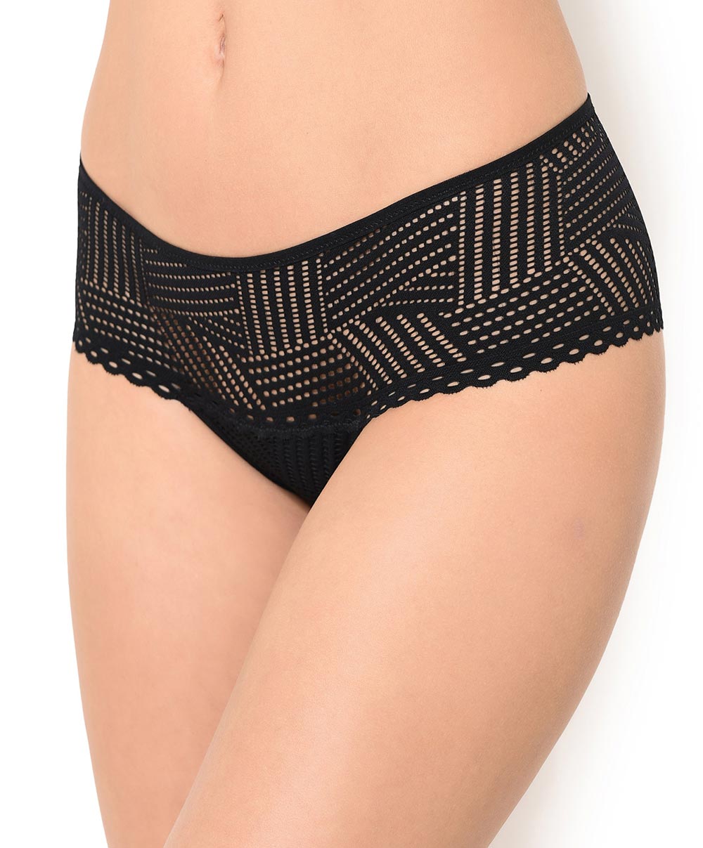 Shorty tressage graphic Antigel de Lise Charmel Noir ECC0437-TN