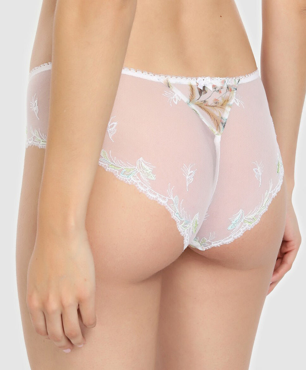 Shorty fleuri Lise Charmel Aura Tropical blanc exotique ACG0403-BX