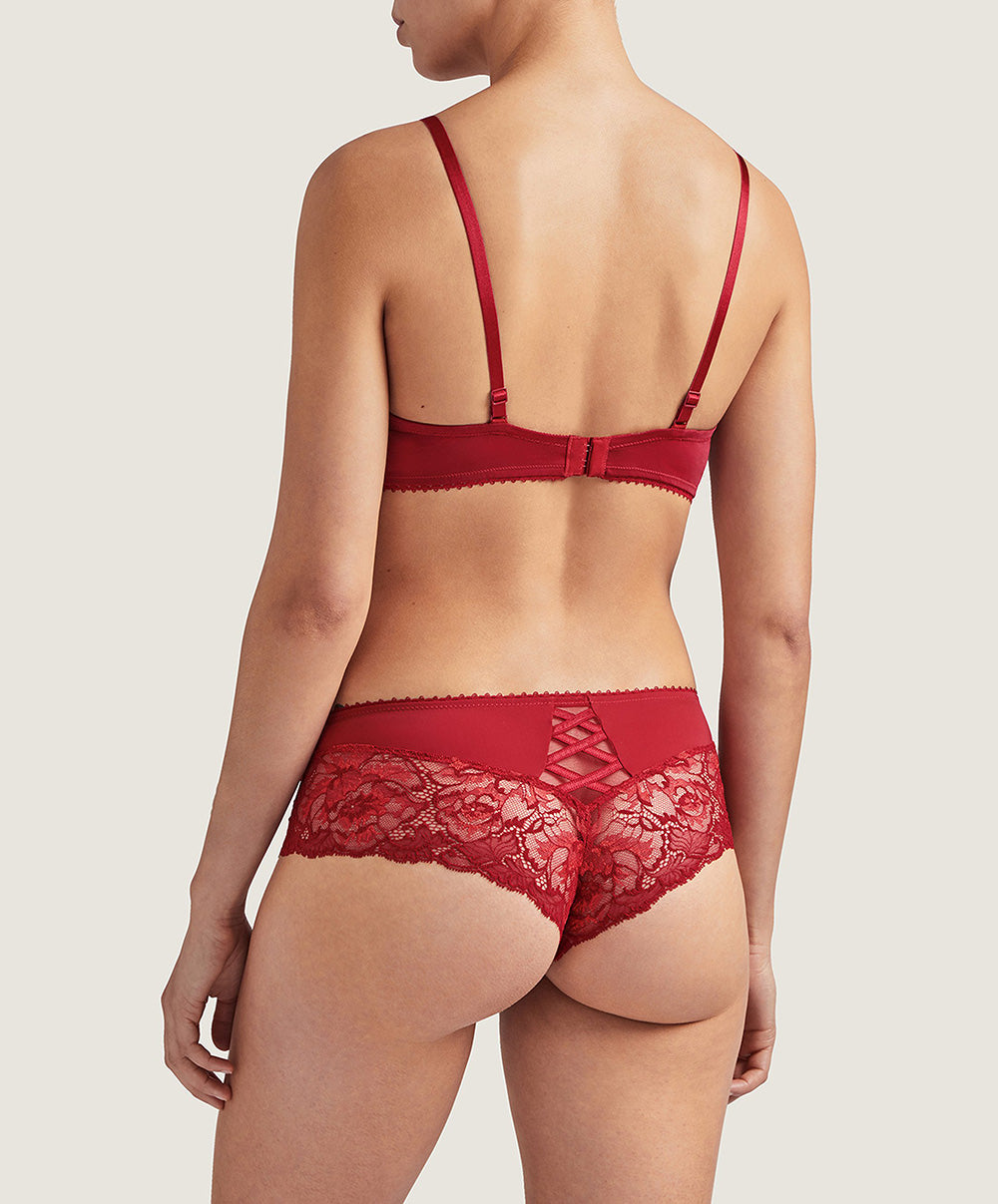 Shorty rouge Aube Amoureuse rouge Aubade QA70-ROAM