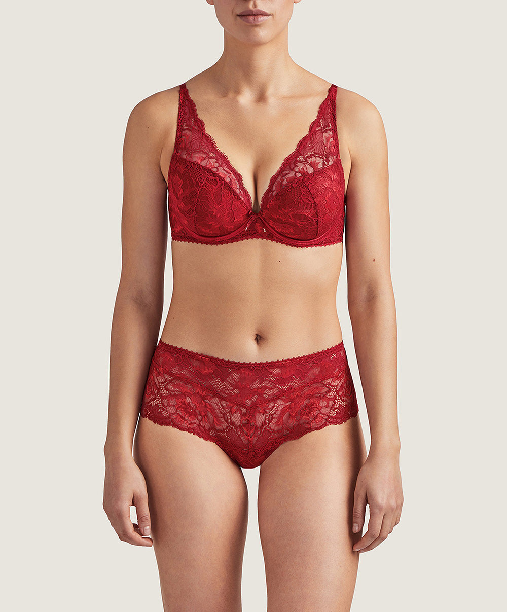 Shorty rouge Aube Amoureuse rouge Aubade QA70-ROAM