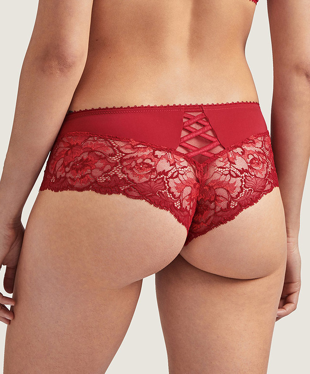 Shorty rouge Aube Amoureuse rouge Aubade QA70-ROAM