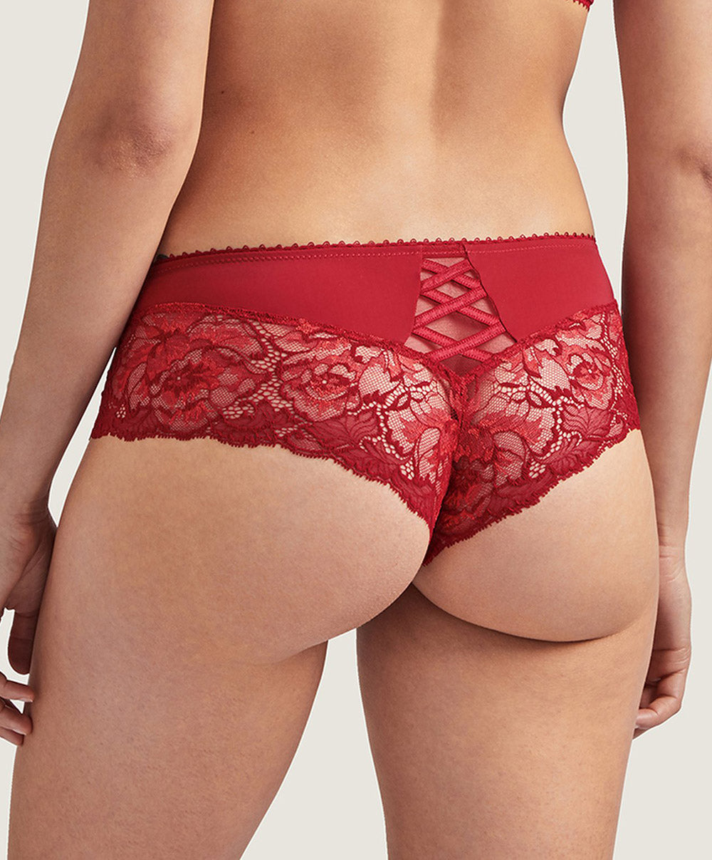 Shorty rouge Aube Amoureuse rouge Aubade QA70-ROAM