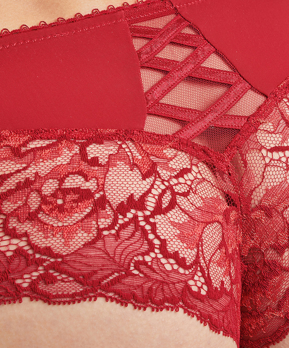 Shorty rouge Aube Amoureuse rouge Aubade QA70-ROAM