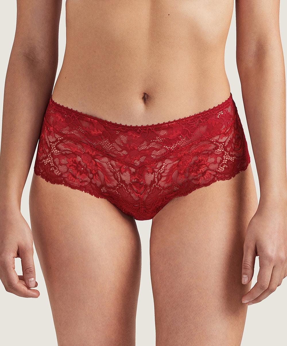 Shorty rouge Aube Amoureuse rouge Aubade QA70-ROAM
