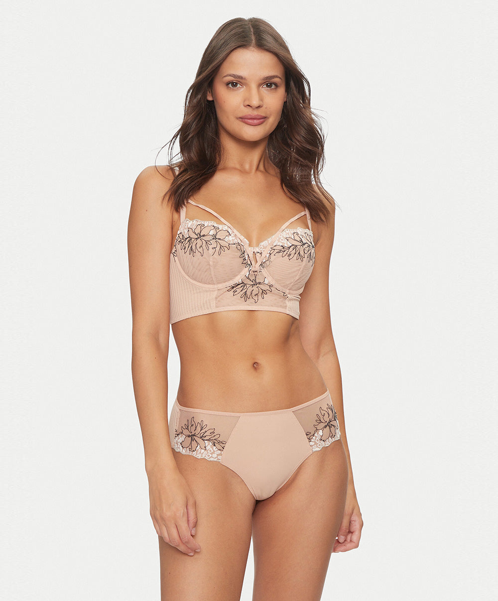 Shorty sexy Chantelle Spice clay nude noir C22BB0-0JK