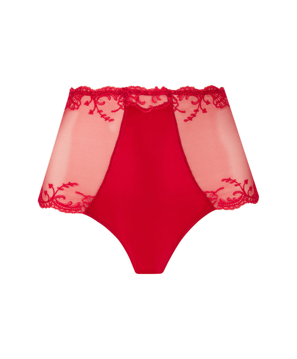 Shorty sexy en soie Lise Charmel Splendeur soie rouge ACC1480-RS