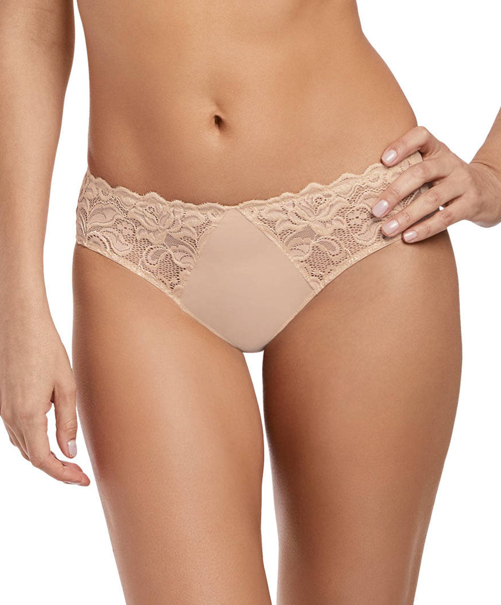 Slip classique Wacoal Eglantine creme brulee WEPFA962-CBE face