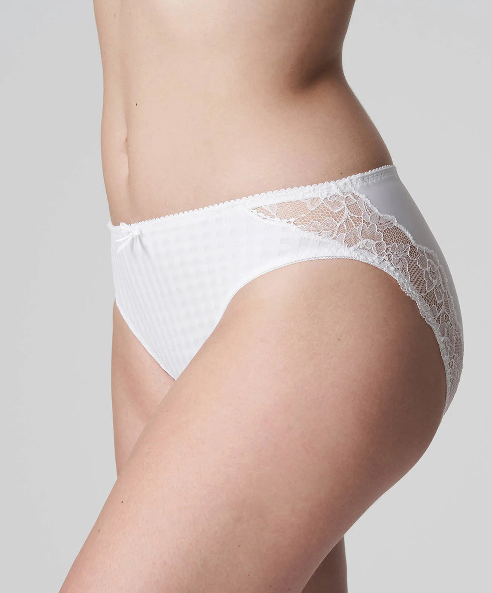 Slip brésilien dentelle PrimaDonna Madison blanc 0562125-WIT
