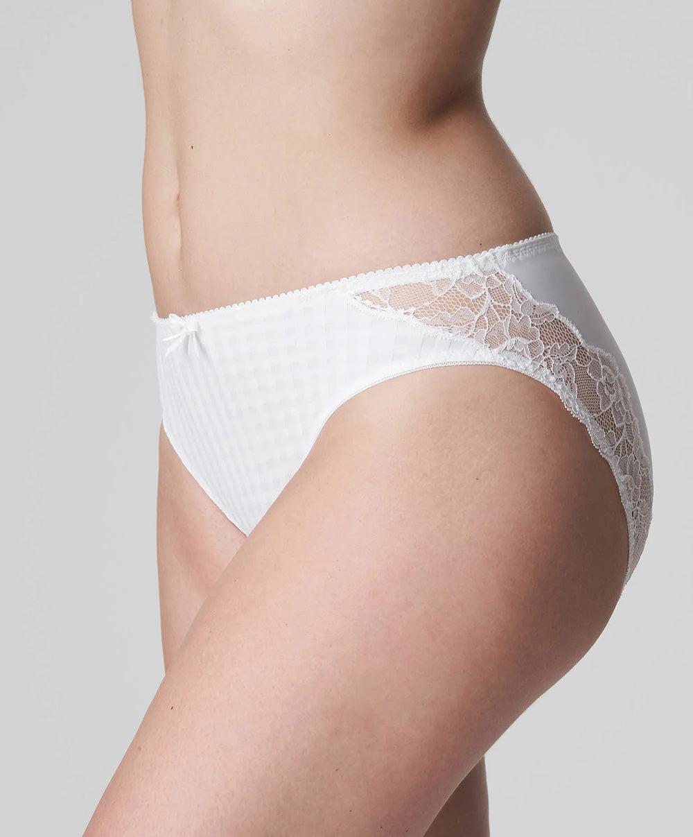 Slip brésilien dentelle PrimaDonna Madison blanc 0562125-WIT