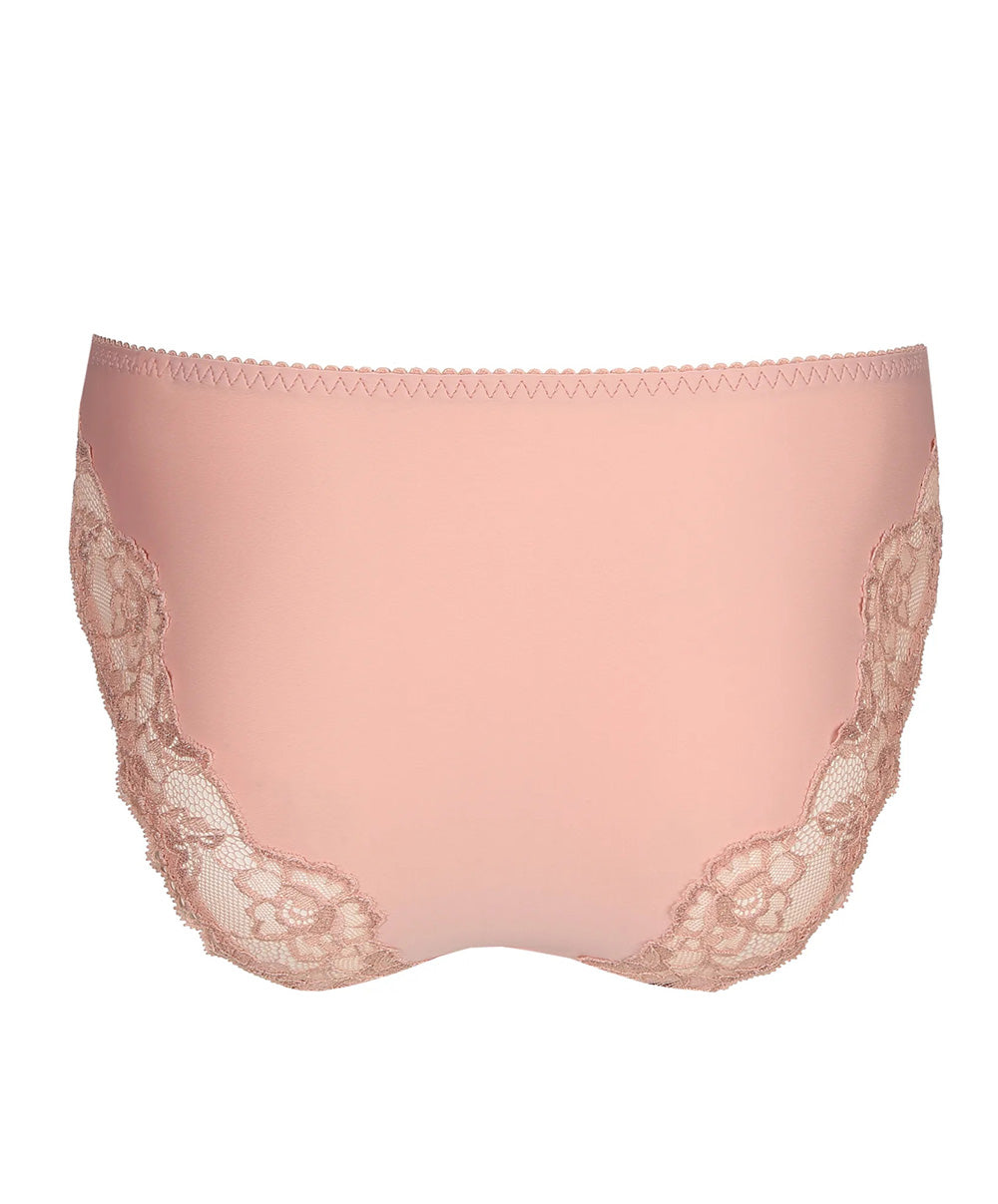 Slip brésilien dentelle PrimaDonna Madison rose poudré 0562125-PWD