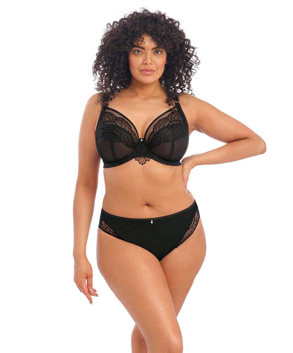 Slip brésilien grande taille Elomi Priya noir EL4557-BLK