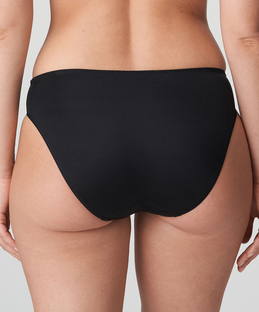 Slip brésilien invisible PrimaDonna Satin noir 0561330-ZWA