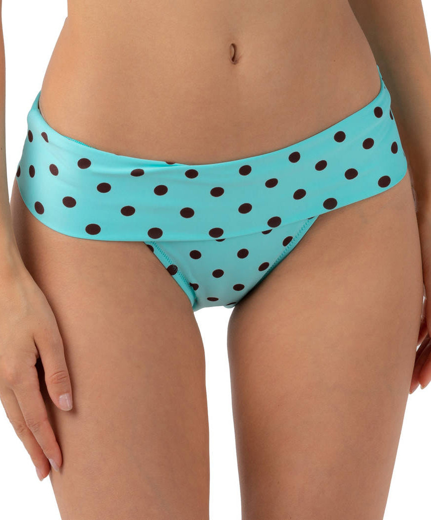 Culotte de bain à revers La Pois Toujours acqua brun Antigel Bain FBA0322-PA