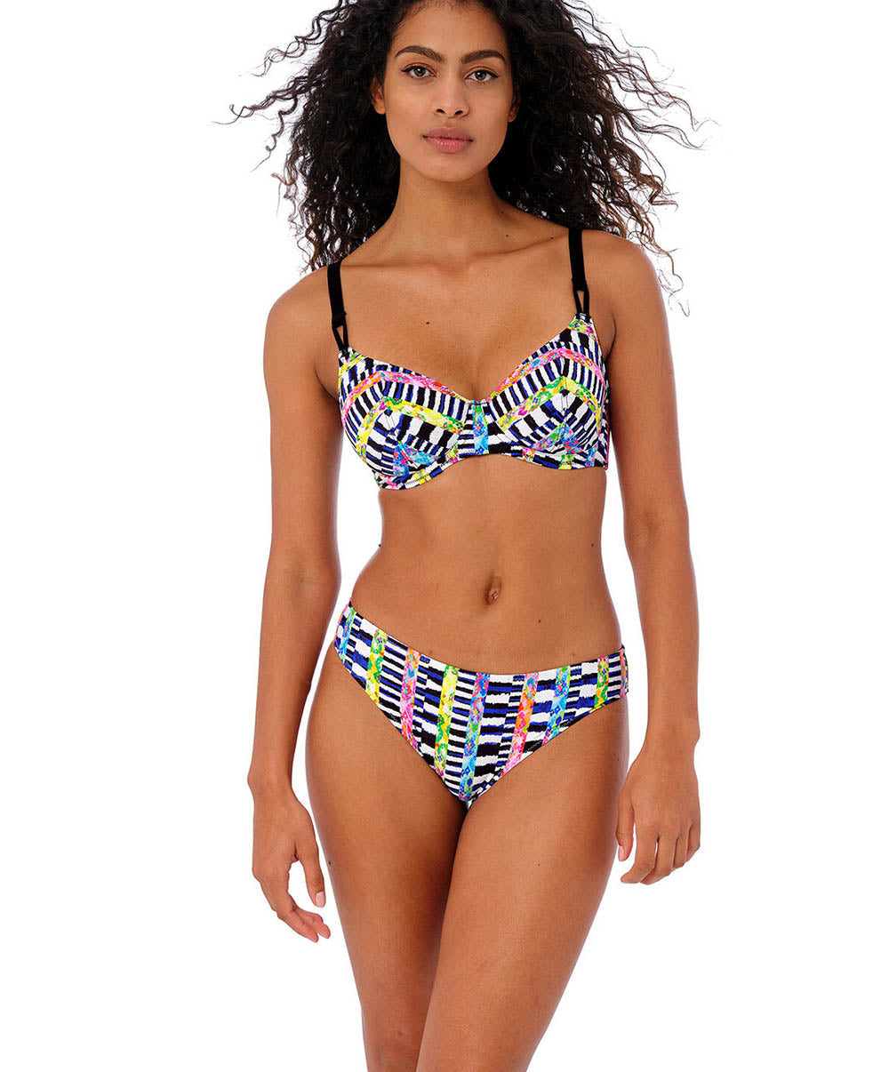 Bas de maillot de bain slip bikini Electro rave Multicolore Freya swim AS204270-MUI