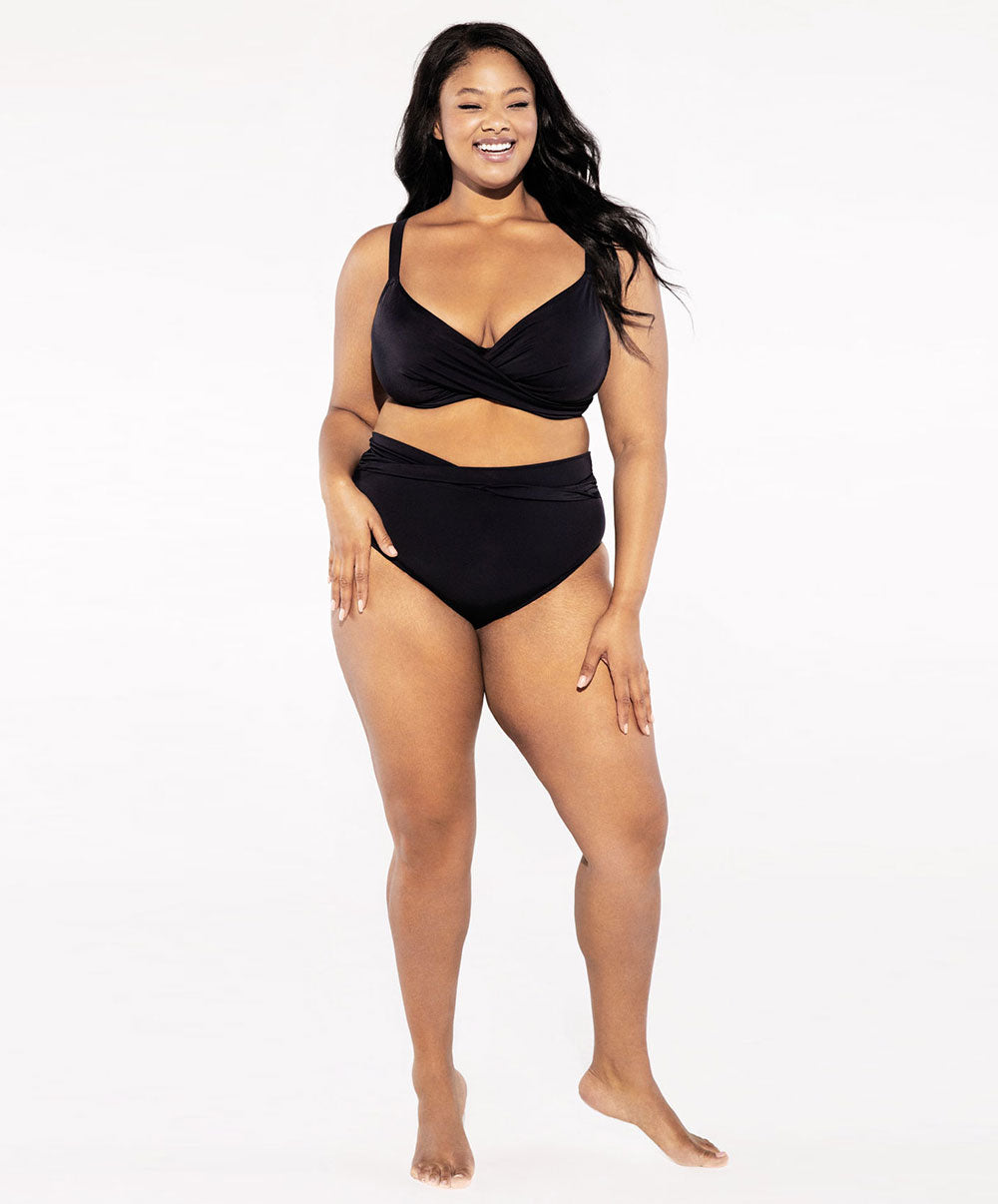 Slip de bain grande taille Elomi swim Magnetic noir ES7196-BLK