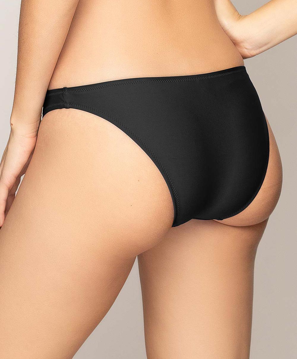 Slip de bain échancré La Costa Antigel noir Antigel Bain EBA0790-NO