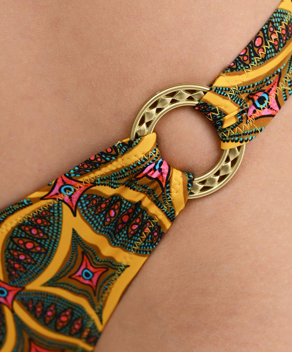 Slip de bain séduction La Muse Africa jaune Antigel Bain EBB0756-JA