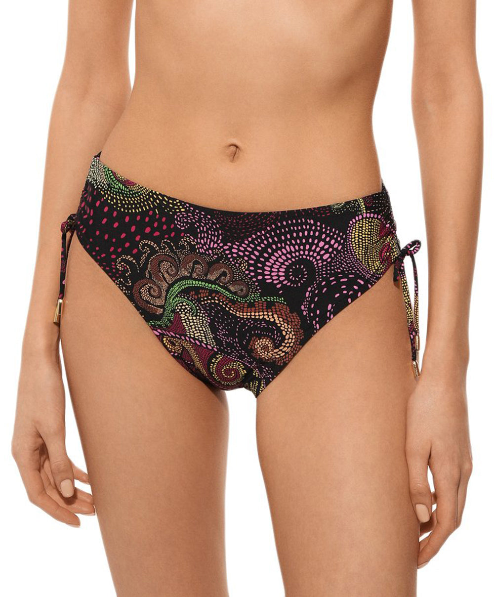 Slip de bain taille mi-haute échancrure ajustable Lise Charmel bain Escapade Aborigène multicolore ABB0662-AA