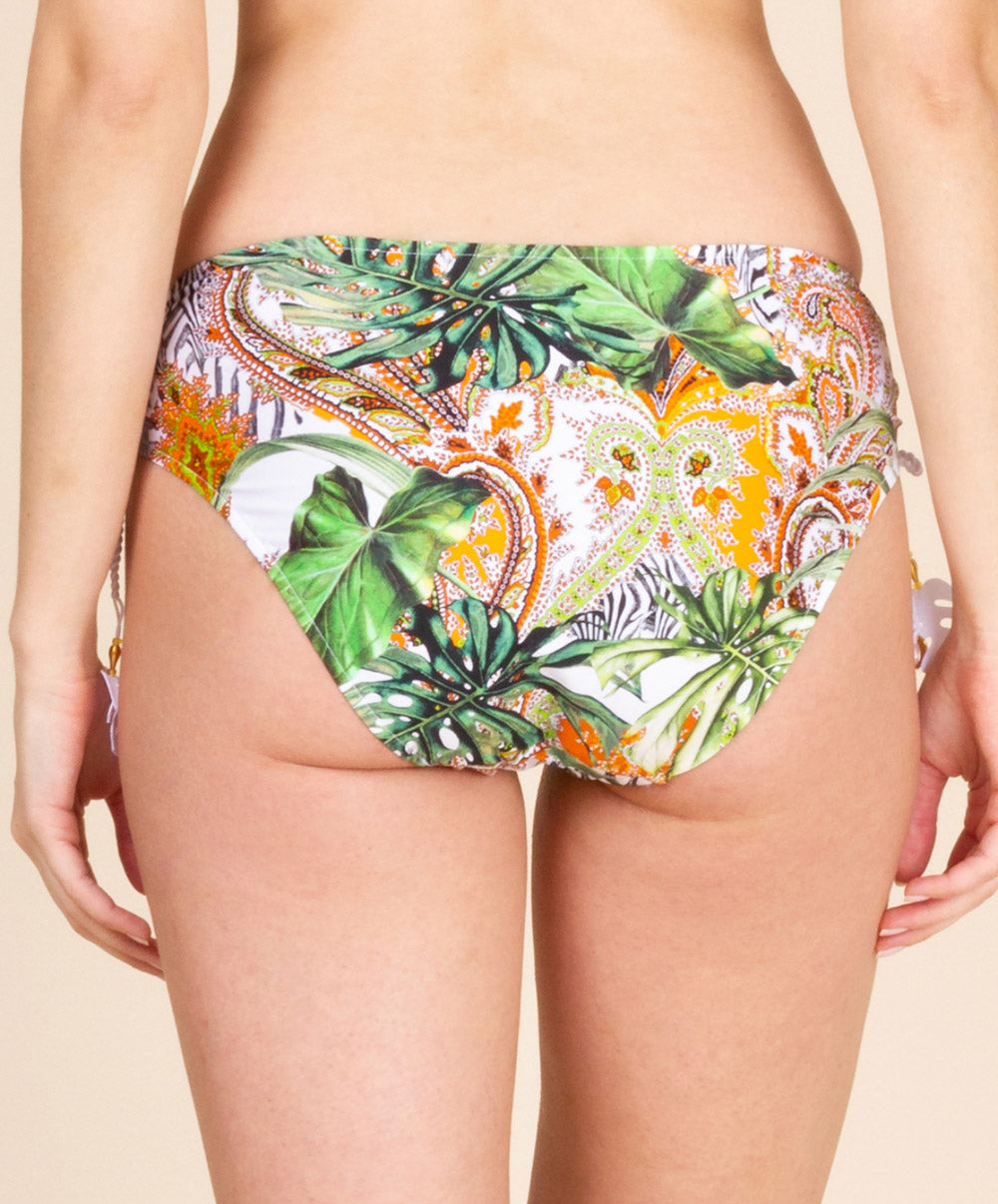 Slip de bain taille mi-haute échancrure ajustable Lise Charmel bain Féérie Tropicale nature tropicale ABB0648-NT