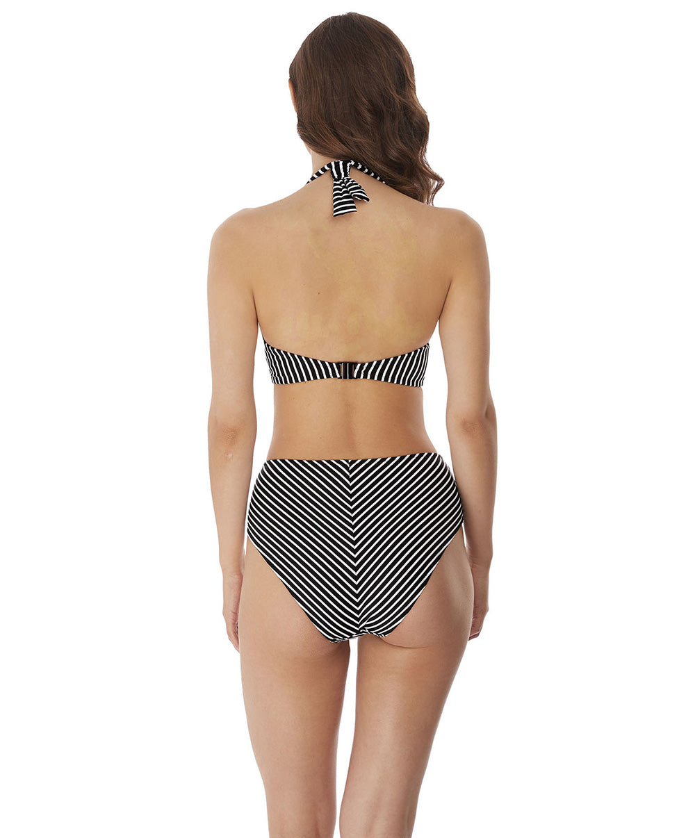Slip de bain taille haute coupe échancrée Freya swim Beach Hut noir AS6795-BLK face