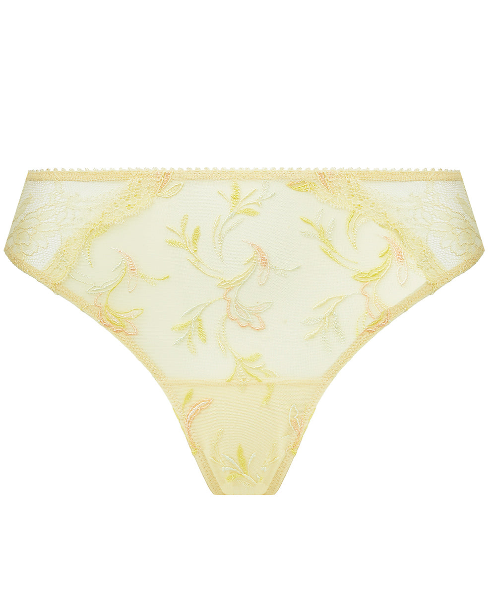 Slip dos opaque "Fantaisie" Lise Charmel Frisson d'Or jaune ACH0261-OR