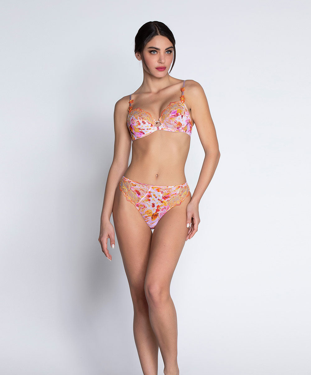 Slip "Fantaisie" Lise Charmel Jardins de Lumière bouquet multicolore ACH0249-BL