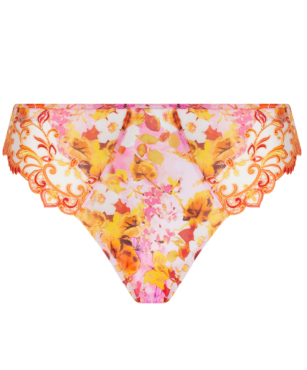 Slip "Fantaisie" Lise Charmel Jardins de Lumière bouquet multicolore ACH0249-BL