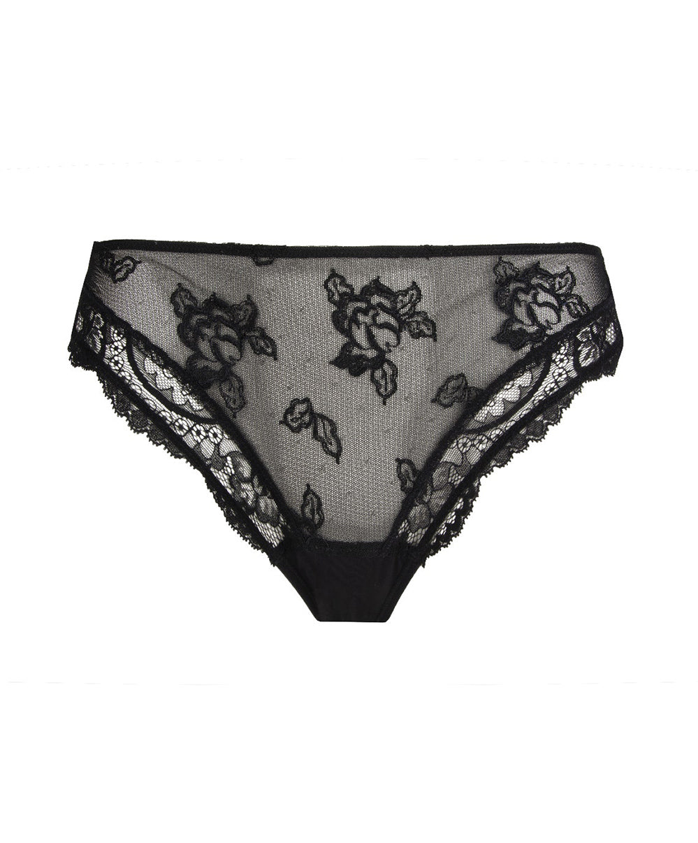 Slip dos opaque Lise Charmel Sublime en Dentelle noir ACH0213-NO