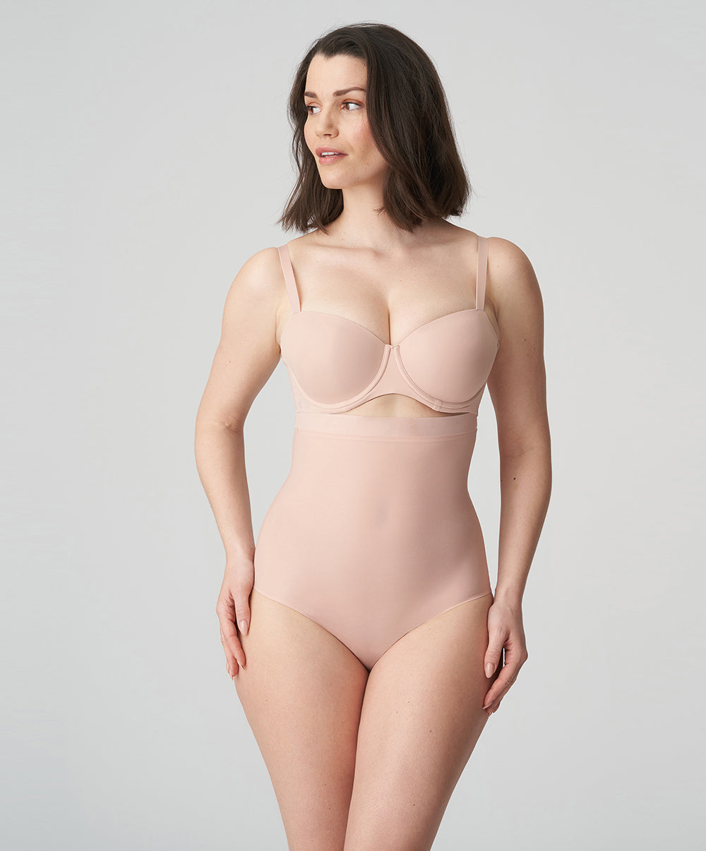 Slip gainant taille très haute invisible PrimaDonna Figuras rose poudré 0563253-PWD