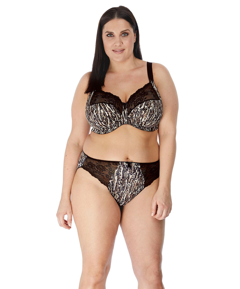 Slip grande taille Elomi Morgan ocelot EL4115-OCT face