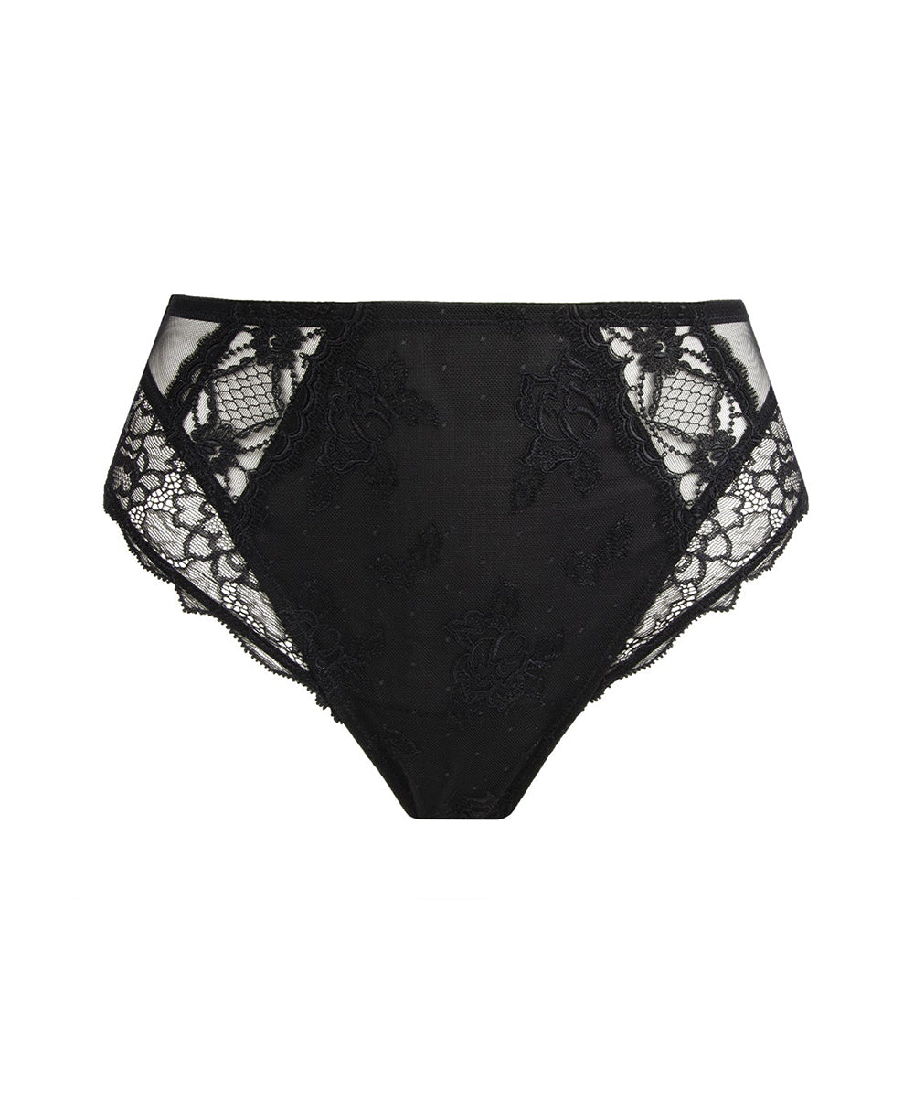 Slip haut dos opaque Lise Charmel Sublime en Dentelle noir ACH0313-NO