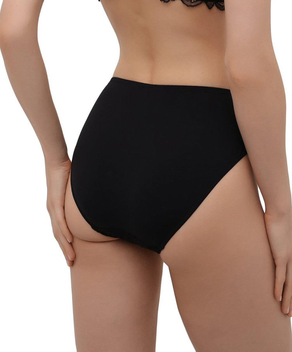 Slip haut dos opaque Lise Charmel Sublime en Dentelle noir ACH0313-NO