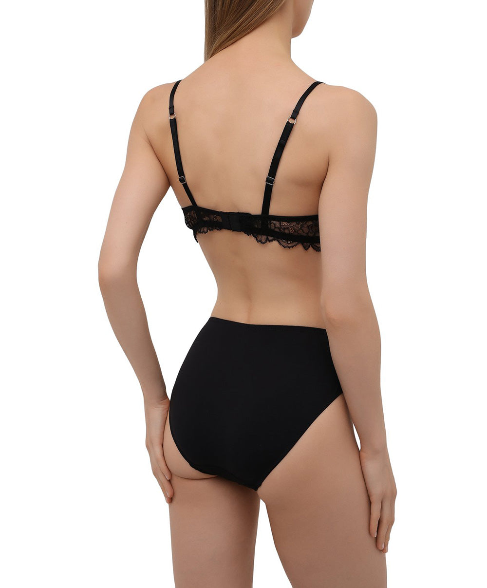 Slip haut dos opaque Lise Charmel Sublime en Dentelle noir ACH0313-NO