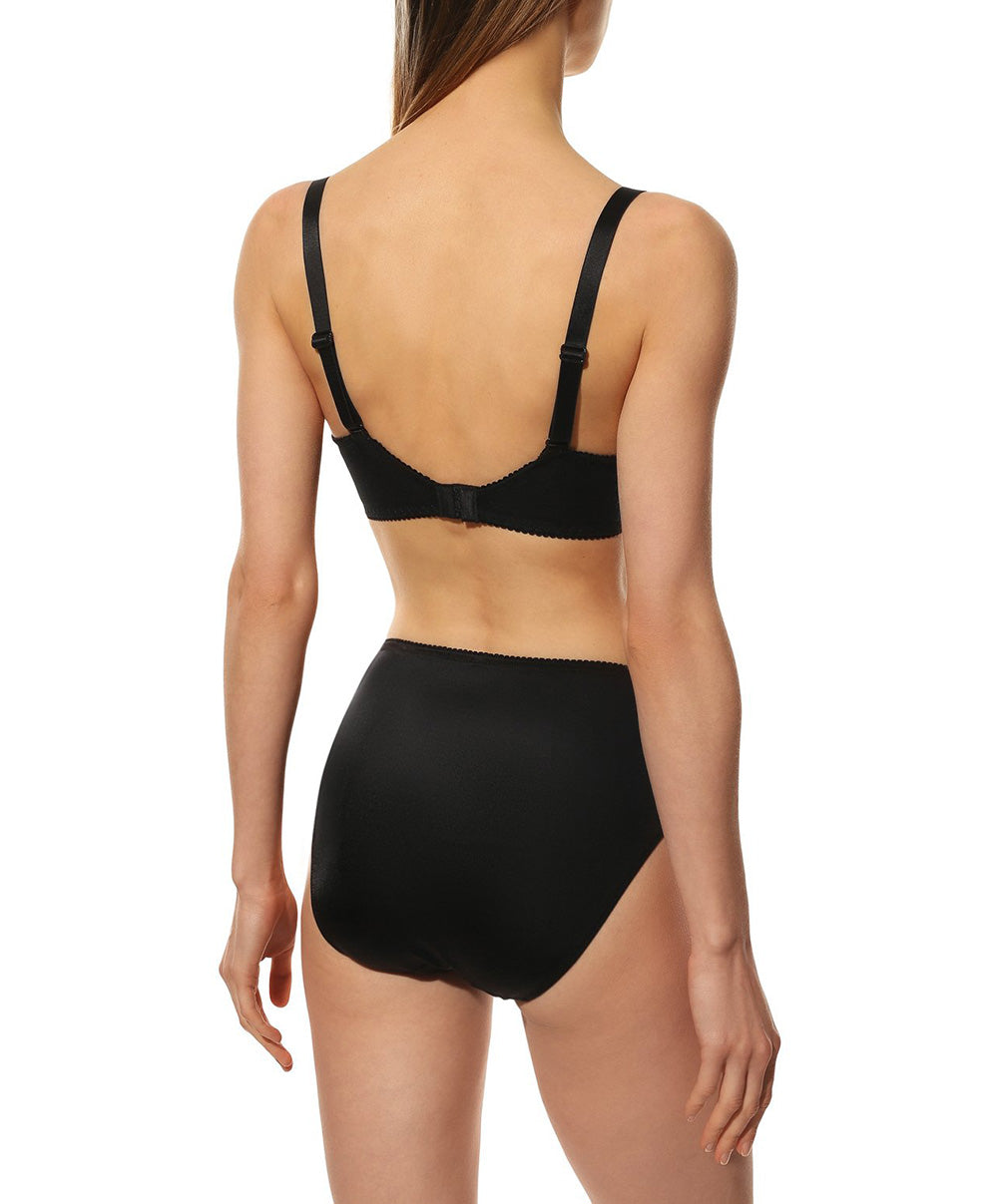 Slip haut grande taille Lise Charmel Dressing Floral noir BCC0388-NO