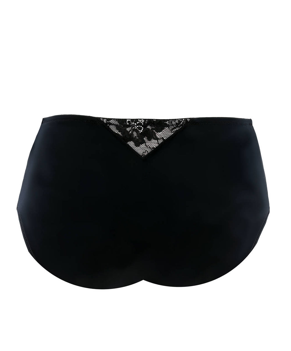 Slip haut grande taille Dentelle Lotus Noir Lilas Éprise de Lise Charmel BCG0325-NL