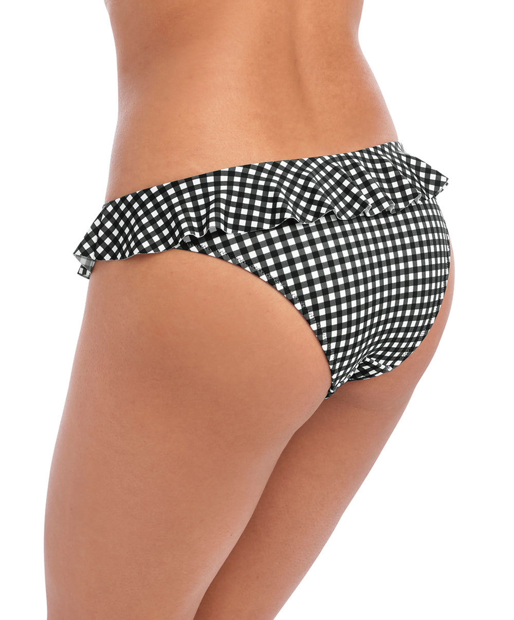 Slip italien de bain à volants Check In monochrome Freya swim AS201984-MOM