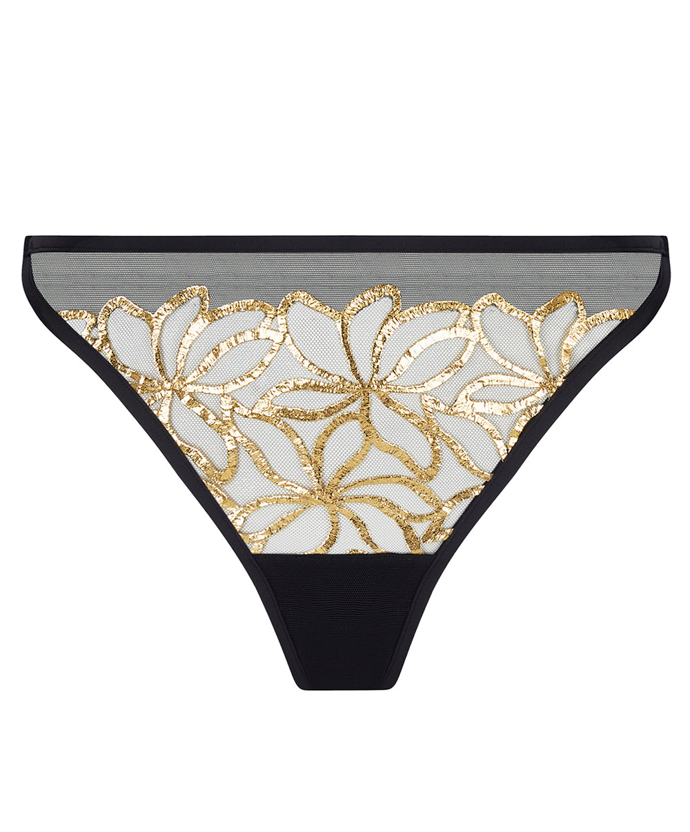 Slip "Séduction" Lise Charmel Éclats d'Or noir or ACJ0729-NO